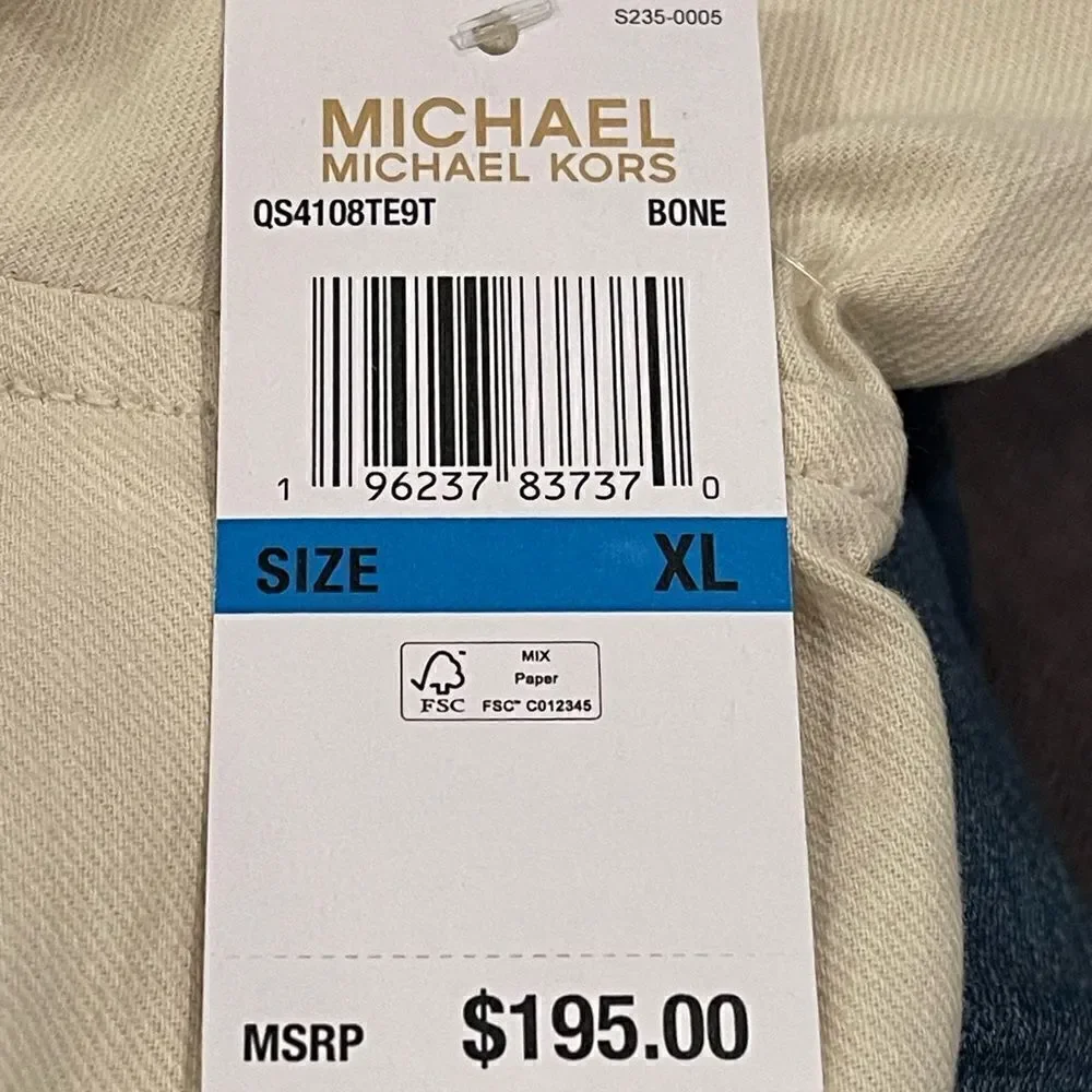 Micheal Kors Utility Jacket Color: Bone Size: XLG